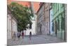 People Walking Along Kapitulska Street in Old Town, Bratislava, Slovakia, Europe-Ian Trower-Mounted Photographic Print