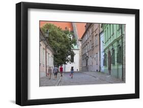 People Walking Along Kapitulska Street in Old Town, Bratislava, Slovakia, Europe-Ian Trower-Framed Photographic Print