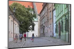 People Walking Along Kapitulska Street in Old Town, Bratislava, Slovakia, Europe-Ian Trower-Mounted Photographic Print