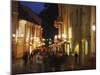 People Walking Along Pilies Gatve at Dusk, Vilnius, Lithuania, Baltic States, Europe-Ian Trower-Mounted Photographic Print