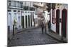 People Walking Along Street, Ouro Preto, UNESCO World Heritage Site, Minas Gerais, Brazil-Ian Trower-Mounted Photographic Print