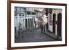 People Walking Along Street, Ouro Preto, UNESCO World Heritage Site, Minas Gerais, Brazil-Ian Trower-Framed Photographic Print