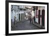 People Walking Along Street, Ouro Preto, UNESCO World Heritage Site, Minas Gerais, Brazil-Ian Trower-Framed Photographic Print