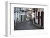 People Walking Along Street, Ouro Preto, UNESCO World Heritage Site, Minas Gerais, Brazil-Ian Trower-Framed Photographic Print