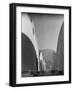 People Walking Between Sound Stages at Warner Bros. Studio-Margaret Bourke-White-Framed Photographic Print