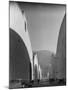 People Walking Between Sound Stages at Warner Bros. Studio-Margaret Bourke-White-Mounted Photographic Print