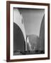 People Walking Between Sound Stages at Warner Bros. Studio-Margaret Bourke-White-Framed Photographic Print