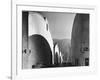 People Walking Between Sound Stages at Warner Brothers Studio-Margaret Bourke-White-Framed Photographic Print