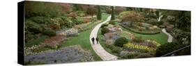 People Walking in Butchart Gardens, Brentwood Bay, Vancouver Island, British Columbia, Canada-null-Stretched Canvas