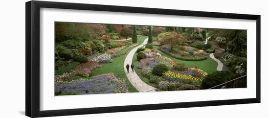 People Walking in Butchart Gardens, Brentwood Bay, Vancouver Island, British Columbia, Canada-null-Framed Photographic Print