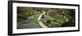 People Walking in Butchart Gardens, Brentwood Bay, Vancouver Island, British Columbia, Canada-null-Framed Photographic Print