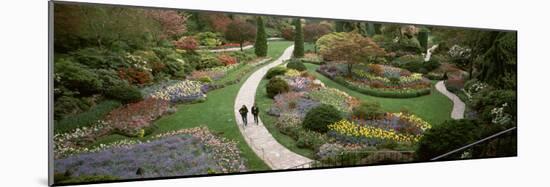 People Walking in Butchart Gardens, Brentwood Bay, Vancouver Island, British Columbia, Canada-null-Mounted Photographic Print