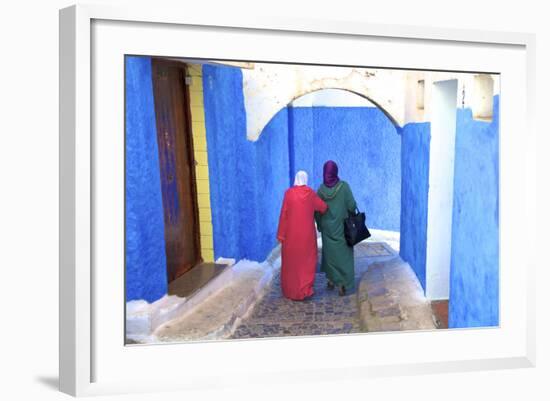 People Walking in Oudaia Kasbah, Rabat, Morocco, North Africa-Neil Farrin-Framed Photographic Print