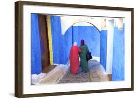 People Walking in Oudaia Kasbah, Rabat, Morocco, North Africa-Neil Farrin-Framed Photographic Print