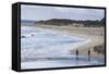 People Walking on a Beach Near Margaret River, Western Australia, Australia, Pacific-Michael Runkel-Framed Stretched Canvas