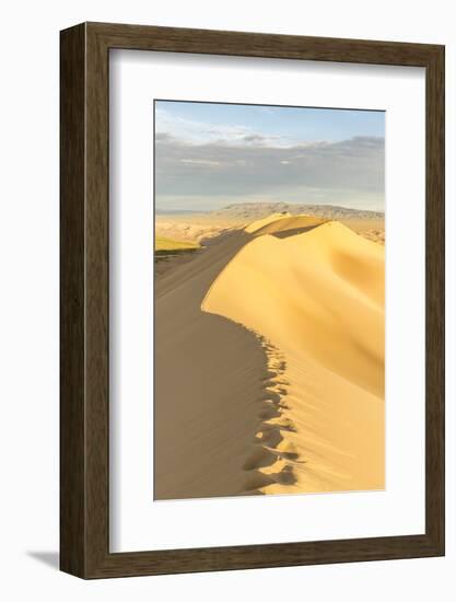 People walking on Khongor sand dunes in Gobi Gurvan Saikhan National Park, Sevrei district, South G-Francesco Vaninetti-Framed Photographic Print