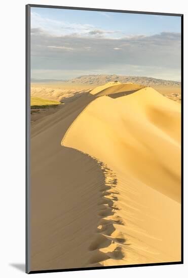 People walking on Khongor sand dunes in Gobi Gurvan Saikhan National Park, Sevrei district, South G-Francesco Vaninetti-Mounted Photographic Print