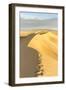 People walking on Khongor sand dunes in Gobi Gurvan Saikhan National Park, Sevrei district, South G-Francesco Vaninetti-Framed Photographic Print