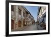 People walking on street, Calle Crisologo, Vigan, Ilocos Sur, Philippines-null-Framed Photographic Print