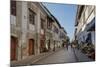 People walking on street, Calle Crisologo, Vigan, Ilocos Sur, Philippines-null-Mounted Photographic Print