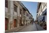 People walking on street, Calle Crisologo, Vigan, Ilocos Sur, Philippines-null-Mounted Photographic Print