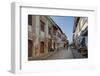 People walking on street, Calle Crisologo, Vigan, Ilocos Sur, Philippines-null-Framed Photographic Print