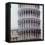 People Walking on Upper Levels of the Tower of Pisa-Ralph Crane-Framed Stretched Canvas