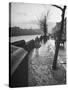 People Walking Through Dublin in the Rain-Tony Linck-Stretched Canvas