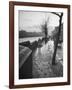 People Walking Through Dublin in the Rain-Tony Linck-Framed Photographic Print