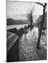 People Walking Through Dublin in the Rain-Tony Linck-Mounted Photographic Print