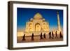 People Walking to Pray in Front of the Taj Mahal, UNESCO World Heritage Site, Agra-Laura Grier-Framed Photographic Print