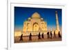 People Walking to Pray in Front of the Taj Mahal, UNESCO World Heritage Site, Agra-Laura Grier-Framed Photographic Print