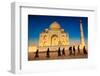 People Walking to Pray in Front of the Taj Mahal, UNESCO World Heritage Site, Agra-Laura Grier-Framed Photographic Print