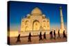 People Walking to Pray in Front of the Taj Mahal, UNESCO World Heritage Site, Agra-Laura Grier-Stretched Canvas