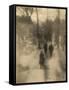 People Walking-Kevin Cruff-Framed Stretched Canvas