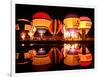 People Watch Hot Air Balloons as They Reflect off the Barigui Lake-null-Framed Photographic Print