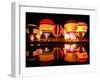 People Watch Hot Air Balloons as They Reflect off the Barigui Lake-null-Framed Photographic Print