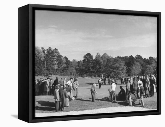 People Watching a Golf Tournament-null-Framed Stretched Canvas