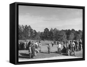 People Watching a Golf Tournament-null-Framed Stretched Canvas