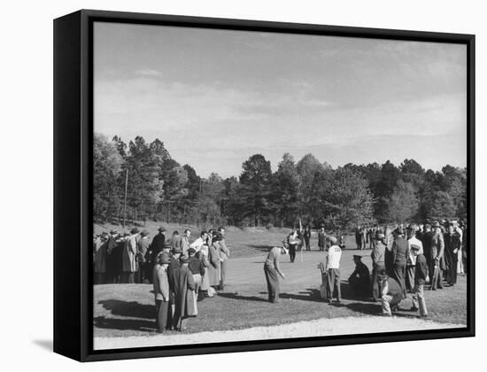 People Watching a Golf Tournament-null-Framed Stretched Canvas