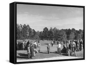 People Watching a Golf Tournament-null-Framed Stretched Canvas