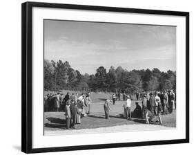 People Watching a Golf Tournament-null-Framed Photographic Print