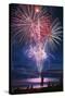 People Watching Fireworks from Lahaina Harbor-Jon Hicks-Stretched Canvas