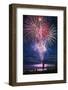 People Watching Fireworks from Lahaina Harbor-Jon Hicks-Framed Photographic Print