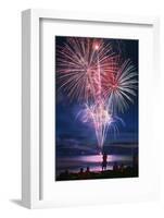 People Watching Fireworks from Lahaina Harbor-Jon Hicks-Framed Photographic Print