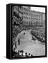 People Watching Horse Race that Is Traditional Part of the Palio Celebration-Walter Sanders-Framed Stretched Canvas