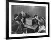 People Watching Senator John F. Kennedy on TV After His Victory in the Primary Election-Stan Wayman-Framed Photographic Print