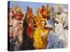 People Wearing Masked Carnival Costumes, Venice Carnival, Venice, Veneto, Italy-Bruno Morandi-Stretched Canvas