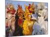 People Wearing Masked Carnival Costumes, Venice Carnival, Venice, Veneto, Italy-Bruno Morandi-Mounted Photographic Print