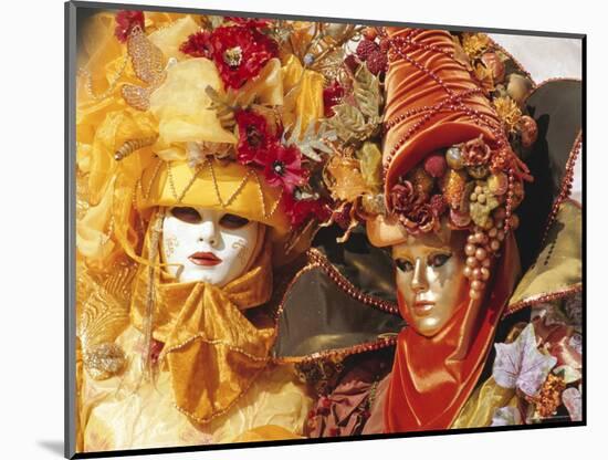 People Wearing Masked Carnival Costumes, Venice Carnival, Venice, Veneto, Italy-Bruno Morandi-Mounted Photographic Print